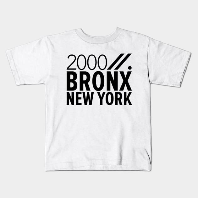 Bronx NY Birth Year Collection - Represent Your Roots 2000 in Style Kids T-Shirt by Boogosh